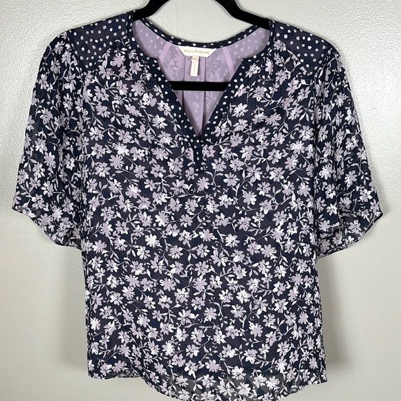 Rebecca Taylor Floral Print Women's Top - Picture 6 of 6